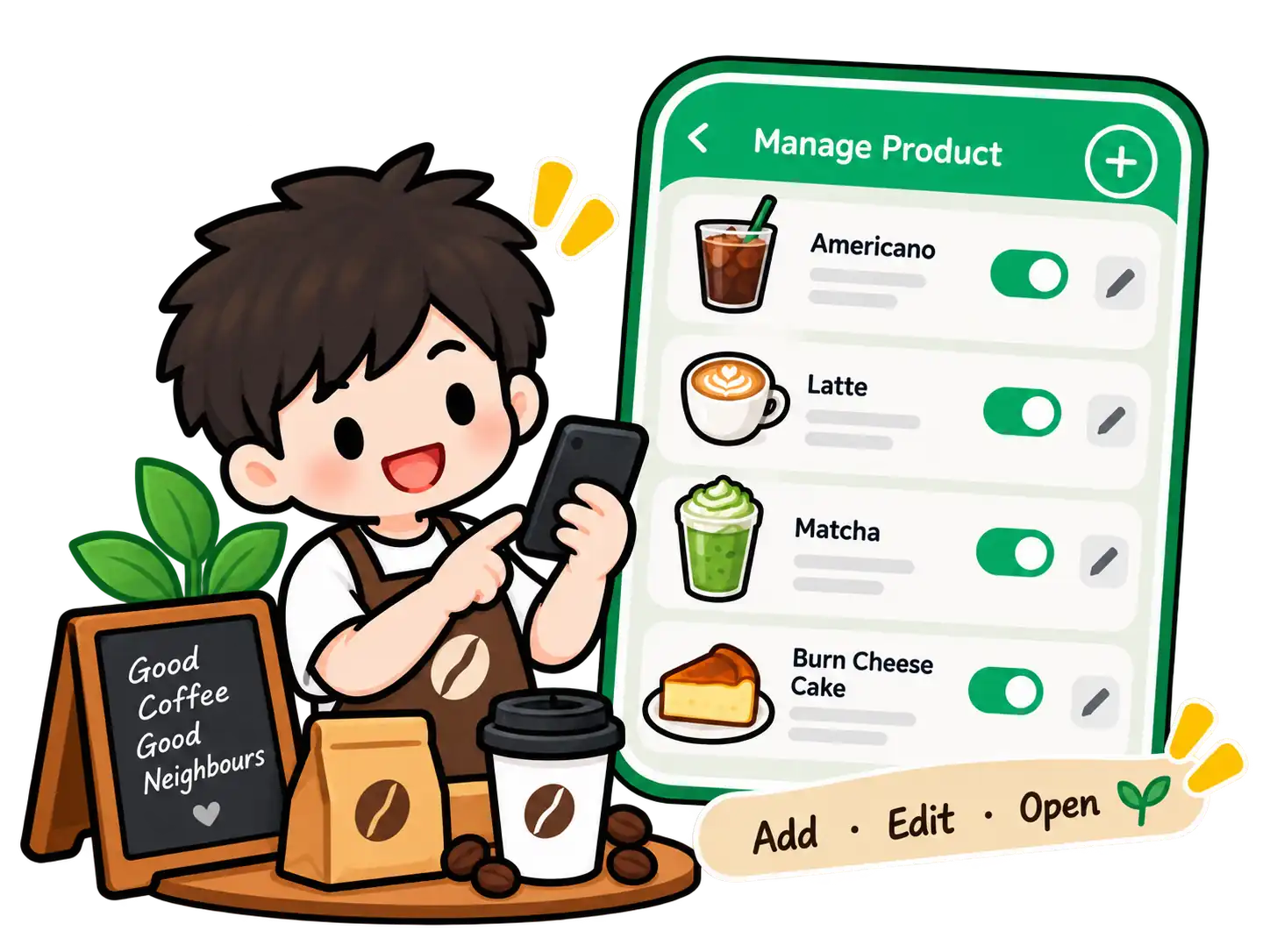 Manage products on Weplace